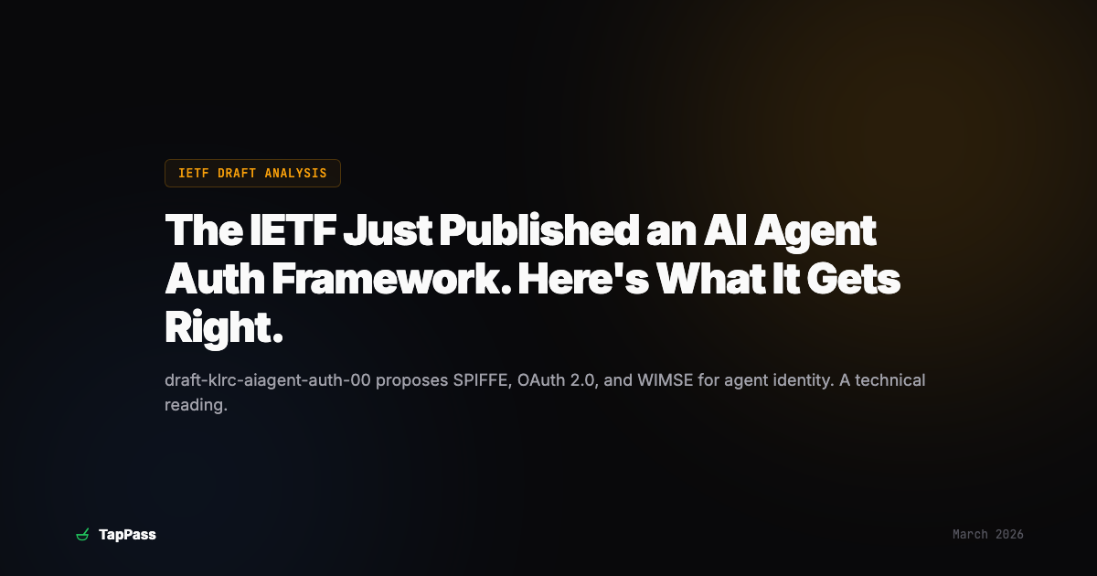 IETF AI Agent Auth Framework