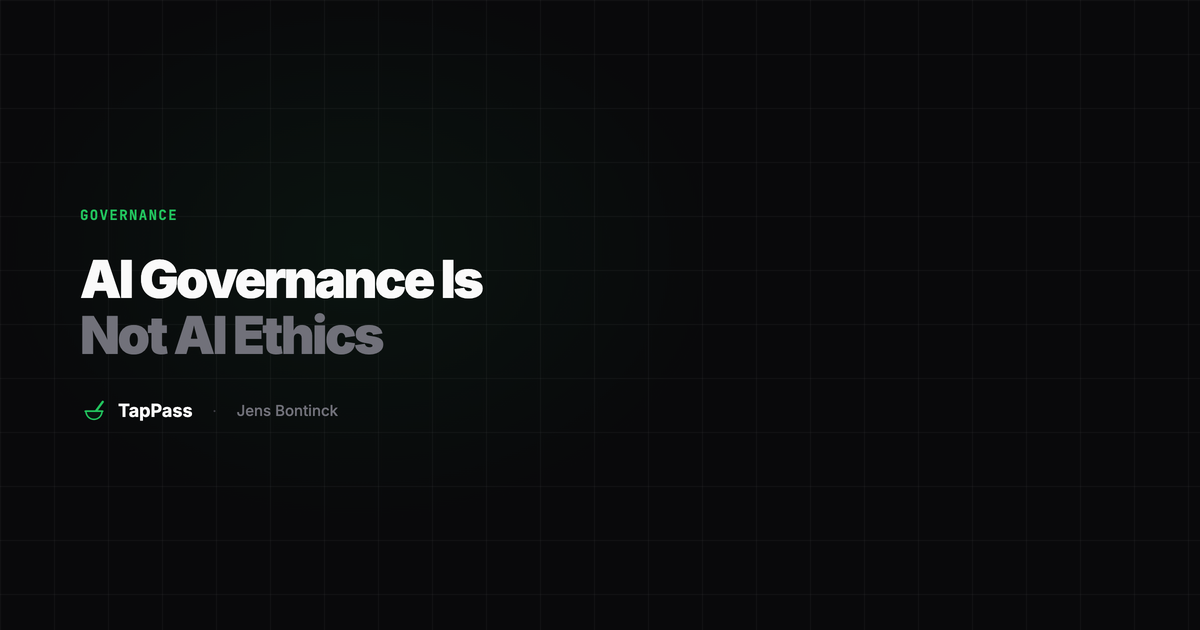 Governance vs Ethics